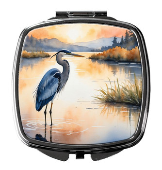 Blue Heron in the Golden Hour Compact Decorative Travel Makeup Mirror DAC7498 product image at NuMercy