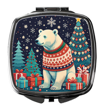 Polar Bear Christmas Compact Decorative Travel Makeup Mirror DAC1201 product image at NuMercy