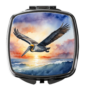 Pelican Fyling at Sunrise Compact Decorative Travel Makeup Mirror DAC7507 product image at NuMercy