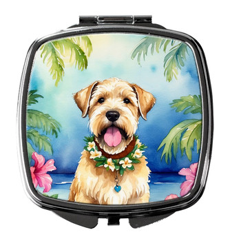 Wheaten Terrier Luau Compact Decorative Travel Makeup Mirror product image at NuMercy