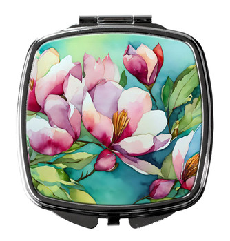 Louisiana Magnolias in Watercolor Compact Decorative Travel Makeup Mirror DAC1662 product image at NuMercy