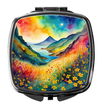 NEW Colorful Hypericum or St. John s Wort Compact Decorative Travel Makeup Mirror product image at NuMercy