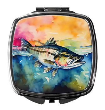 Striped Bass Compact Decorative Travel Makeup Mirror DAC2834 product image at NuMercy