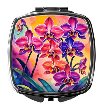 Colorful Orchids Compact Decorative Travel Makeup Mirror DAC1976 product image at NuMercy