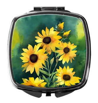 Kentucky Goldenrod in Watercolor Compact Decorative Travel Makeup Mirror DAC1657 product image at NuMercy
