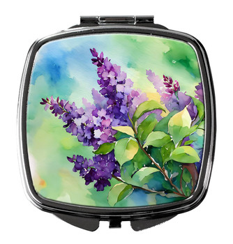 New Hampshire Purple Lilac in Watercolor Compact Decorative Travel Makeup Mirror DAC1686 product image at NuMercy