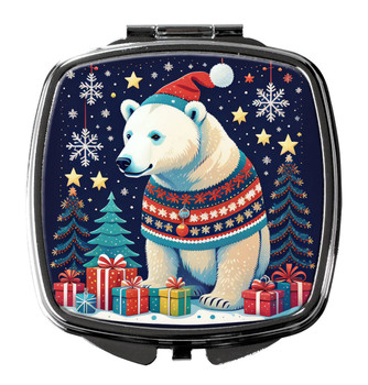Polar Bear Christmas Compact Decorative Travel Makeup Mirror DAC1200 product image at NuMercy
