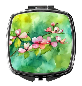 Virginia American Dogwood in Watercolor Compact Decorative Travel Makeup Mirror DAC1714 product image at NuMercy