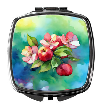 Arkansas Apple Blossom in Watercolor Compact Decorative Travel Makeup Mirror DAC1628 product image at NuMercy