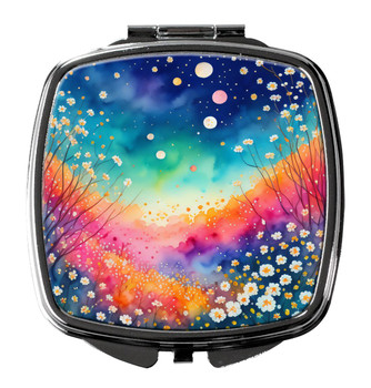 Colorful Gypsophila Compact Decorative Travel Makeup Mirror product image at NuMercy