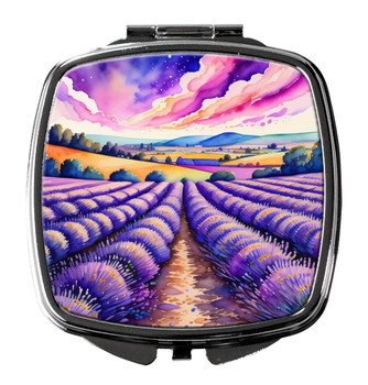 Colorful English Lavender Compact Decorative Travel Makeup Mirror DAC1956 product image at NuMercy