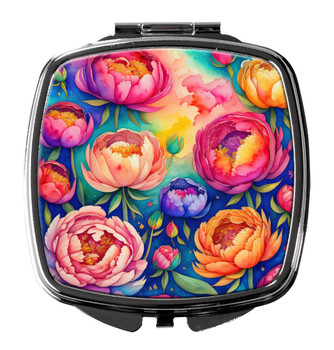 Colorful Peonies Compact Decorative Travel Makeup Mirror DAC1981 product image at NuMercy