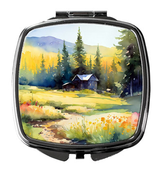 Montana Bitterroot in Watercolor Compact Decorative Travel Makeup Mirror DAC1680 product image at NuMercy
