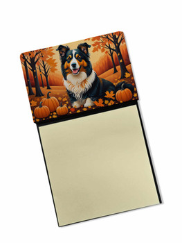 Collie Fall Sticky Note Holder Refillable Dispenser product image at NuMercy