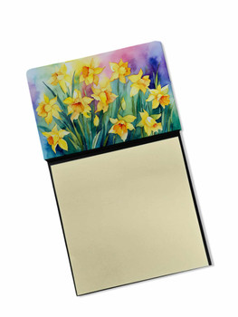 Daffodils in Watercolor Sticky Note Holder Refillable Dispenser DAC1560 product image at NuMercy