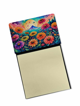 Zinnias in Color Sticky Note Holder Refillable Dispenser product image at NuMercy
