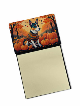 Basenji Fall Sticky Note Holder Refillable Dispenser product image at NuMercy