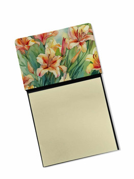 Utah Sego Lilies in Watercolor Sticky Note Holder Refillable Dispenser DAC1710 product image at NuMercy
