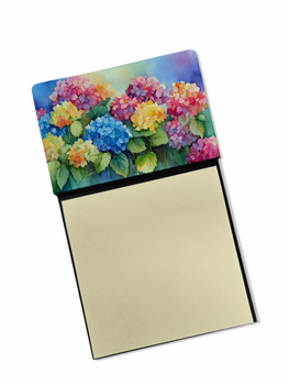 Hydrangeas in Watercolor Sticky Note Holder Refillable Dispenser DAC1574 product image at NuMercy