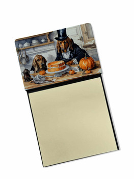 Bloodhound Fall Kitchen Pumpkins Sticky Note Holder Refillable Dispenser product image at NuMercy