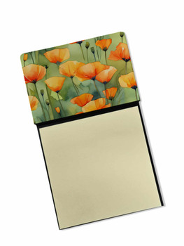 California California Poppies in Watercolor Sticky Note Holder Refillable Dispenser DAC1630 product image at NuMercy