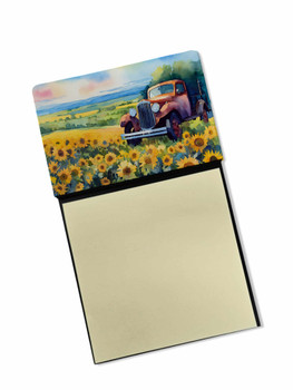 Kansas Sunflowers in Watercolor Sticky Note Holder Refillable Dispenser DAC1654 product image at NuMercy