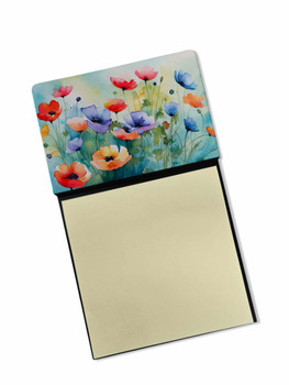 Anemones in Watercolor Sticky Note Holder Refillable Dispenser DAC1546 product image at NuMercy