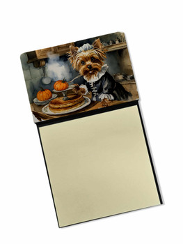 Yorkie Fall Kitchen Pumpkins Sticky Note Holder Refillable Dispenser DAC1825 product image at NuMercy