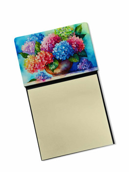 Hydrangeas in Watercolor Sticky Note Holder Refillable Dispenser DAC1576 product image at NuMercy