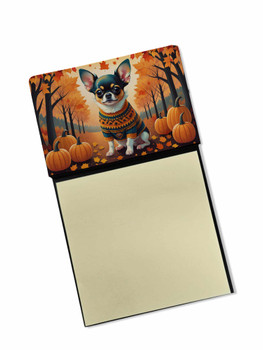 Tricolor Chihuahua Fall Sticky Note Holder Refillable Dispenser product image at NuMercy