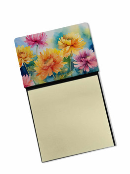 Chrysanthemums in Watercolor Sticky Note Holder Refillable Dispenser DAC1550 product image at NuMercy
