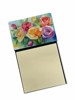 Roses in Watercolor Sticky Note Holder Refillable Dispenser DAC1609 product image at NuMercy