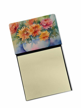Chrysanthemums in Watercolor Sticky Note Holder Refillable Dispenser DAC1553 product image at NuMercy