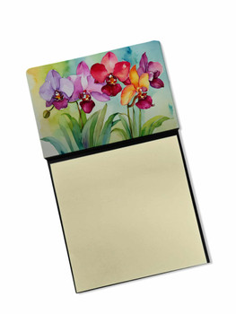 Orchids in Watercolor Sticky Note Holder Refillable Dispenser DAC1592 product image at NuMercy