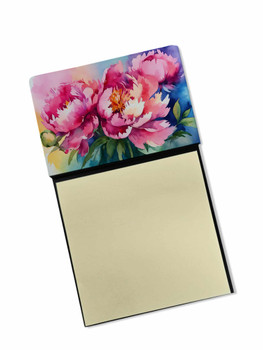 Peonies in Watercolor Sticky Note Holder Refillable Dispenser DAC1594 product image at NuMercy