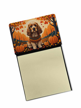 Cocker Spaniel Fall Sticky Note Holder Refillable Dispenser product image at NuMercy