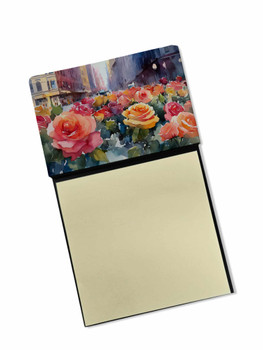New York Roses in Watercolor Sticky Note Holder Refillable Dispenser DAC1691 product image at NuMercy