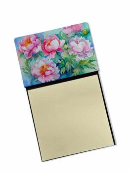 Peonies in Watercolor Sticky Note Holder Refillable Dispenser DAC1595 product image at NuMercy