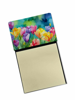 Freesias in Watercolor Sticky Note Holder Refillable Dispenser DAC1566 product image at NuMercy