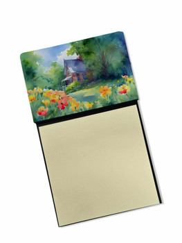 Massachusetts Mayflowers in Watercolor Sticky Note Holder Refillable Dispenser DAC1669 product image at NuMercy