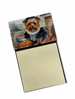 Norfolk Terrier Fall Kitchen Pumpkins Sticky Note Holder Refillable Dispenser product image at NuMercy