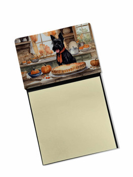 Scottish Terrier Fall Kitchen Pumpkins Sticky Note Holder Refillable Dispenser DAC1810 product image at NuMercy