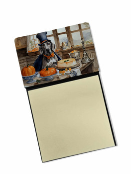 Weimaraner Fall Kitchen Pumpkins Sticky Note Holder Refillable Dispenser product image at NuMercy