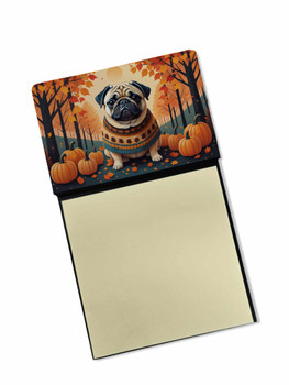 Fawn Pug Fall Sticky Note Holder Refillable Dispenser product image at NuMercy