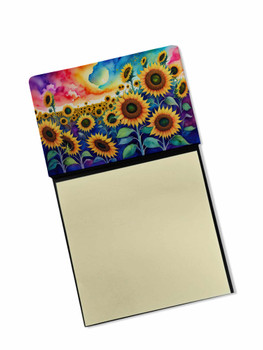 Sunflowers in Color Sticky Note Holder Refillable Dispenser product image at NuMercy