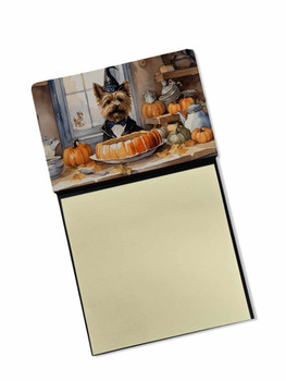 Cairn Terrier Fall Kitchen Pumpkins Sticky Note Holder Refillable Dispenser DAC1758 product image at NuMercy