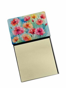 Carnations in Watercolor Sticky Note Holder Refillable Dispenser DAC1548 product image at NuMercy