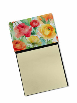 Ranunculus in Watercolor Sticky Note Holder Refillable Dispenser DAC1606 product image at NuMercy