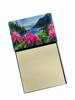 Washington Coast Rhododendrons in Watercolor Sticky Note Holder Refillable Dispenser product image at NuMercy