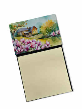 Louisiana Magnolias in Watercolor Sticky Note Holder Refillable Dispenser DAC1661 product image at NuMercy